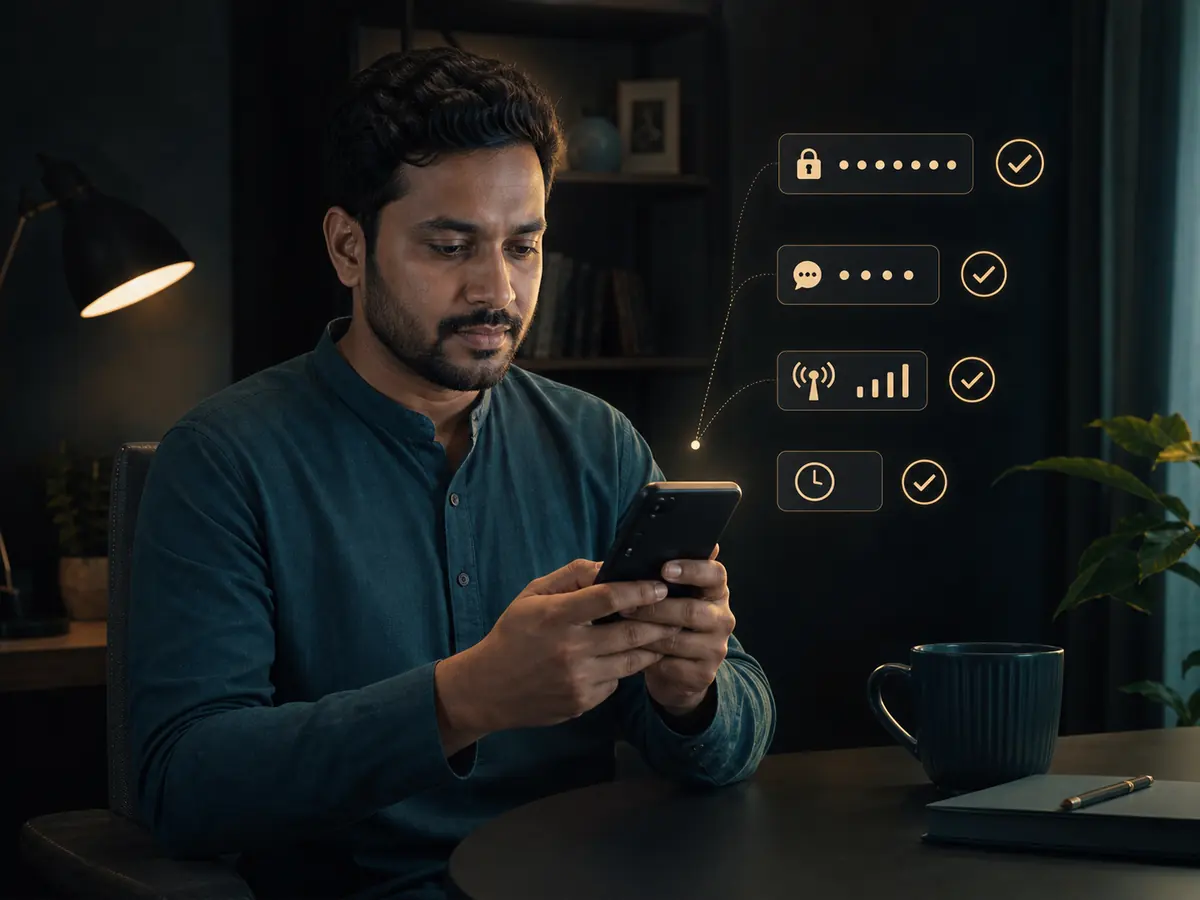 লগইন, পাসওয়ার্ড ও OTP সমস্যা পরীক্ষা করছেন একজন ব্যবহারকারী